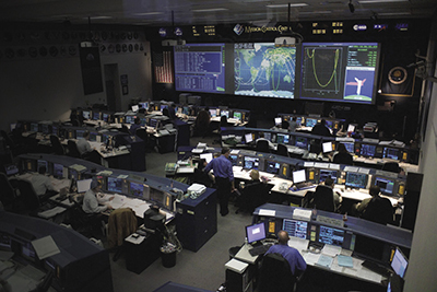 Al Mission Control Center di Houston, l'IMS viene usato sin dal 2005 per monitorare una dozzina di sistemi diversi. Fonte: NASA